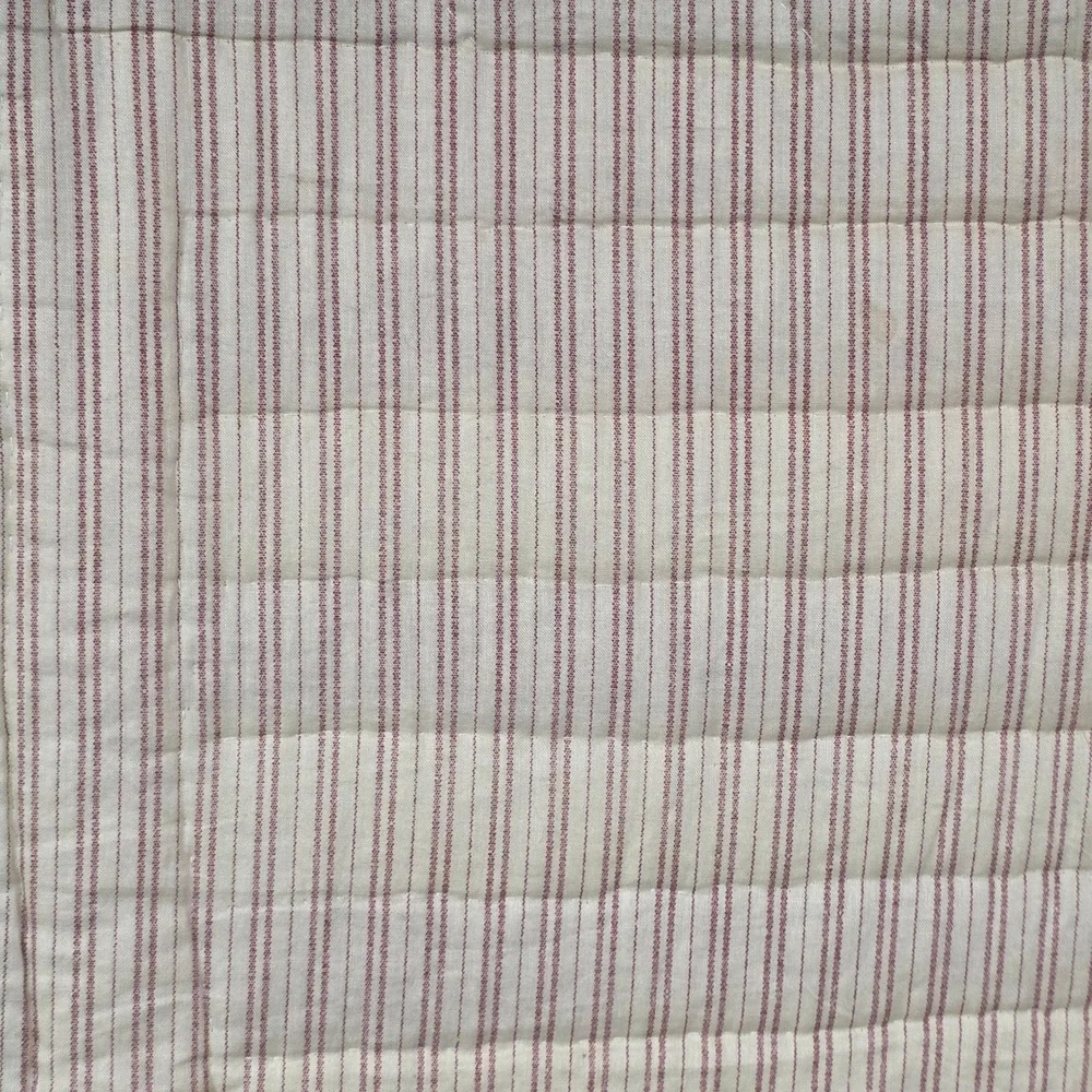 Americana Patriotic Stars and Stripes Quilted Wall Hanging Navy Red Cream 59x45